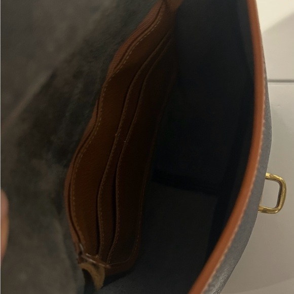 Dooney & Bourke Leather Crossbody Bag Navy Brown Vintage Style Designer Handbag - Picture 11 of 15